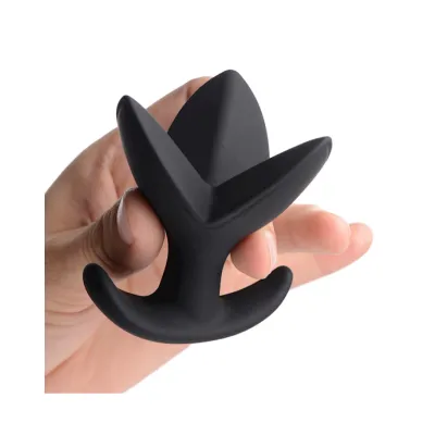 Dark Bloom Silicone Mini Claw Anal Plug Black 3 5 Inch