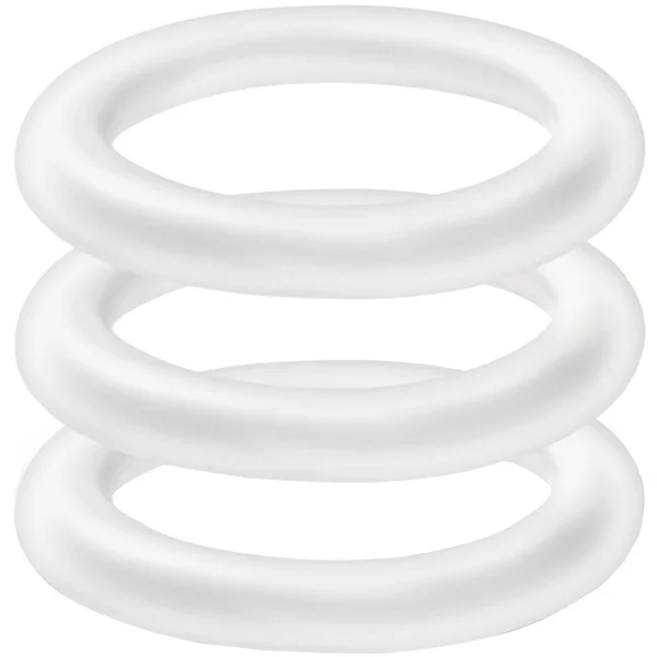 Performance VS2 Pure Premium Small Silicone Cock Rings By Blush Novelties - Glow-In-The-Dark White — image 18 of 22