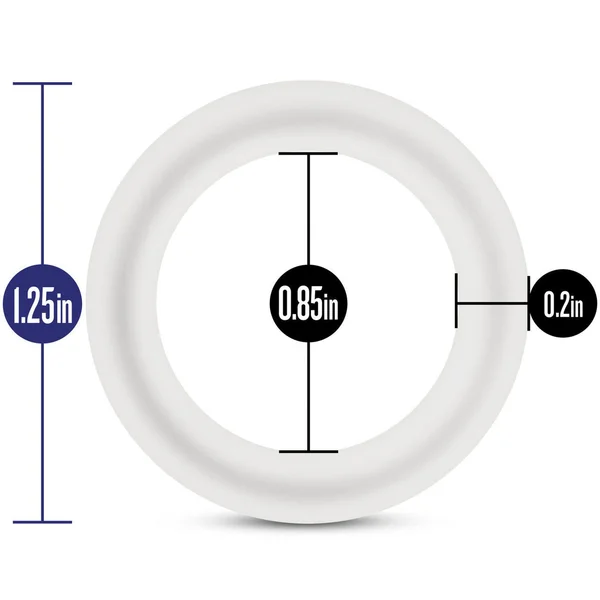 Performance VS2 Pure Premium Small Silicone Cock Rings By Blush Novelties - Glow-In-The-Dark White — image 20 of 22