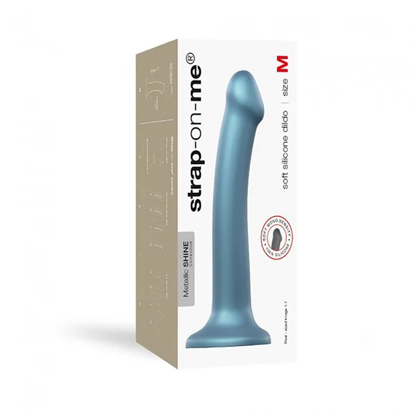Strap-on-Me Silicone Suction Cup Dildo - Metallic Blue — image 11 of 17