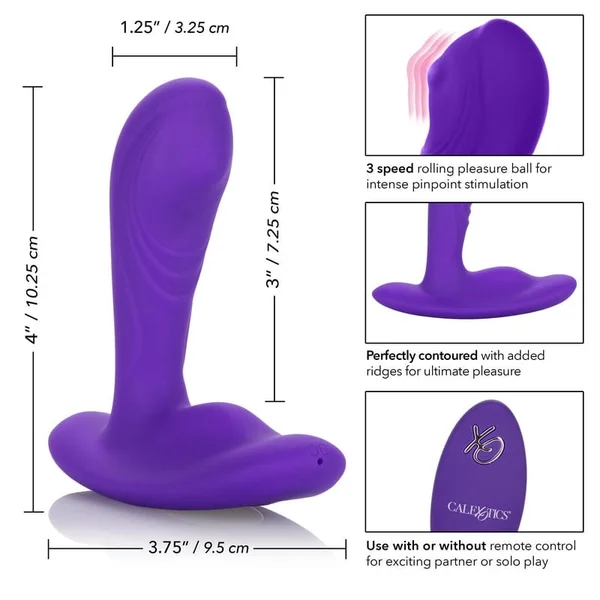 Silicone Remote Pinpoint Pleaser Vibrating Prostate Toy by CalExotics - Purple — image 17 of 17