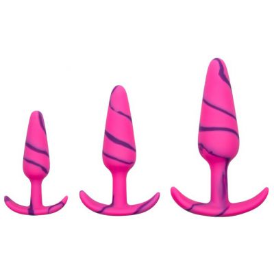 Mon Amour Pink Marble Silicone Butt Plug 4 4 8 or 5 8 Inch