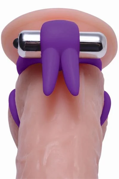 Throbbin Hopper Vibrating Cock And Ball Ring Purple — image 8 of 8