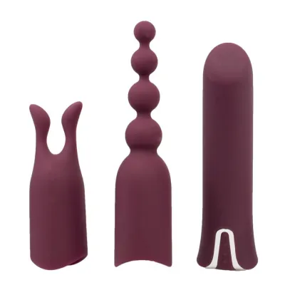Bondara Threesome Purple Silicone 10 Function Bullet Sleeve Set