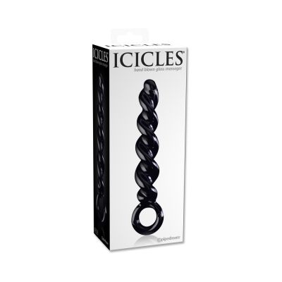 Icicles No 39 Black Glass Massager