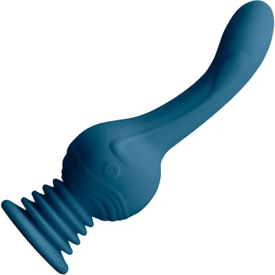 Revolution Earthquake Shaking Thrusting Silicone Rechargeable Stimulator With Remote By NS Novelties Teal