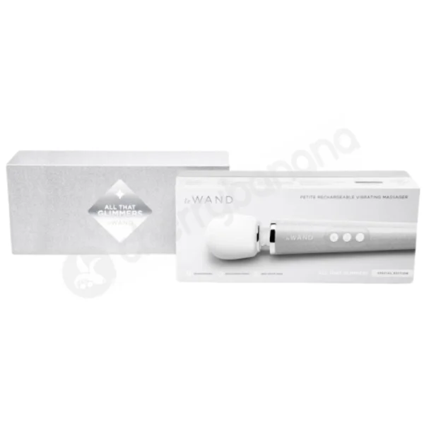 Le Wand White Petite Wand Massager All That Glimmers Gift Set