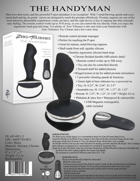 The Handyman Vibrating Butt Plug