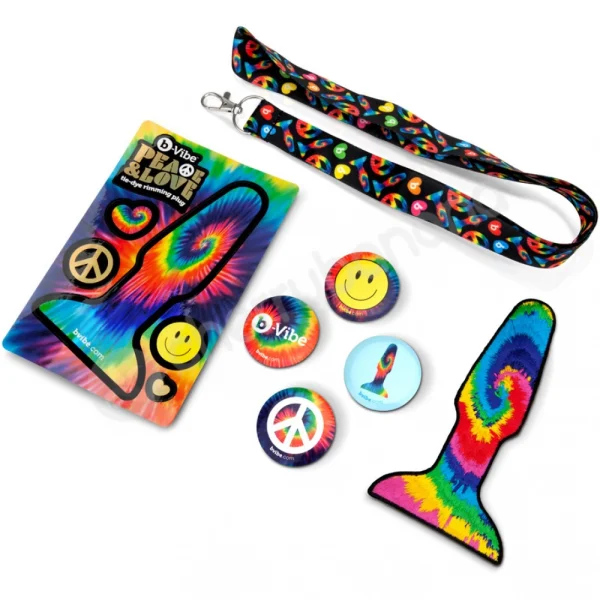 B-Vibe Peace & Love Tie-Dye Remote Rimming Plug