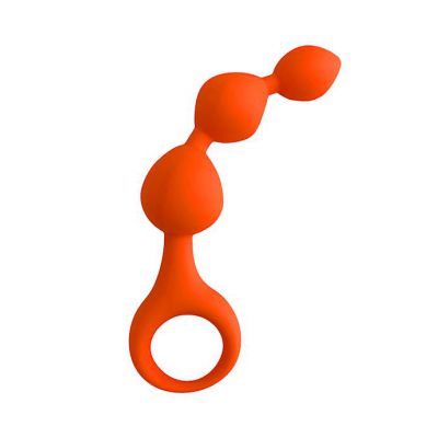 Large Silicone Anal Beads Orange