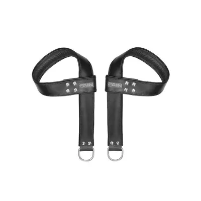 Suspension Cuffs Saddle Leather Black One Size