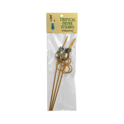 Tropical Drinking Straws Pineapple