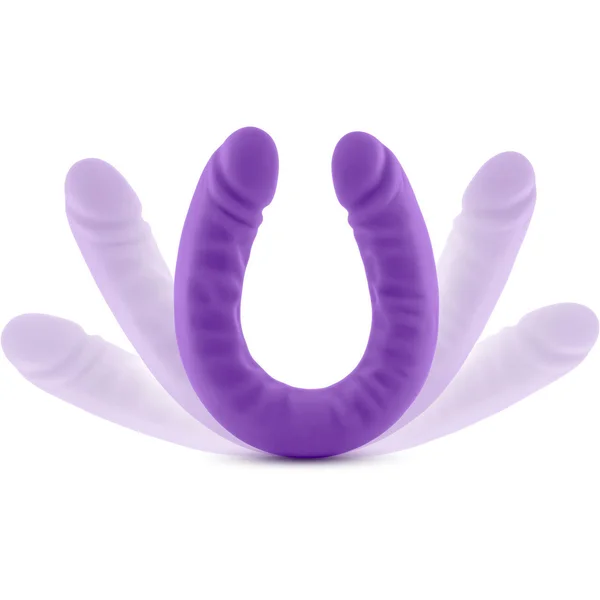 Ruse 18 inch Silicone Slim Double Dong by Blush Novelties - Purple — image 11 of 14