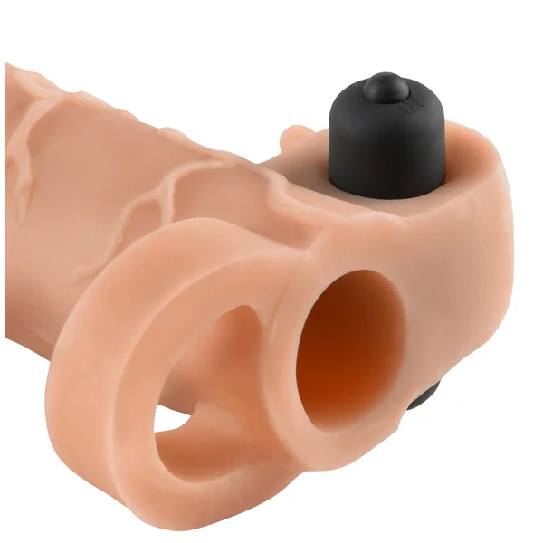 Fantasy X-tensions Vibrating Real Feel 2" Penis Extension with Ball Strap - Vanilla — image 10 of 11