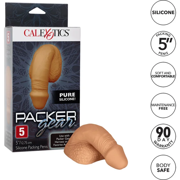 Packer Gear Silicone Packing Penis 5'' / 12.75 cm  By CalExotics - Caramel — image 23 of 23
