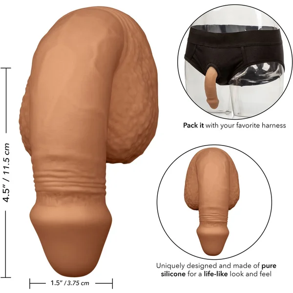 Packer Gear Silicone Packing Penis 5'' / 12.75 cm  By CalExotics - Caramel — image 22 of 23