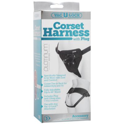 Corset harness with plug