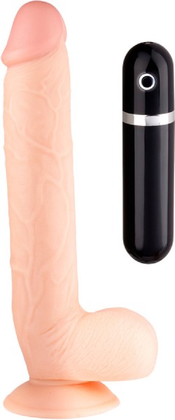 11" Vibrating Dong (Flesh)
