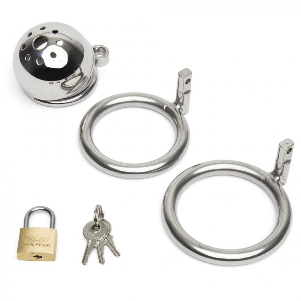 Master Series Solitary Stainless Steel Locking Chastity Cage