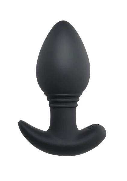 Playboy Pleasure Plug & Play Rechargeable Silicone Vibrating Butt Plug With Remote - Black