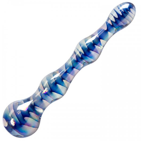 Glacier Glass Rippled Dildo - 6.5 Inch