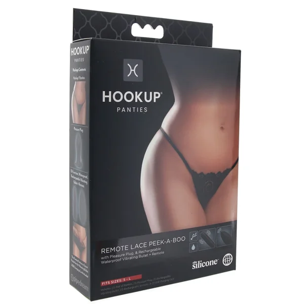 Pipedream Products Hookup Panties Remote Lace Peek-a-Boo
