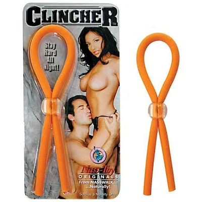 Clincher Adjustable Rubber Cock Ring Orange
