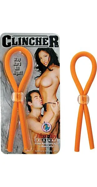 Clincher Adjustable Rubber Cock Ring - Orange — image 4 of 4