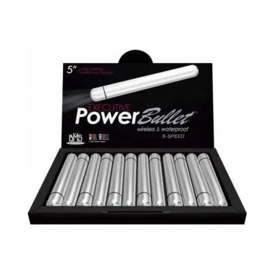 Power Bullet Executive Waterproof 5 Inch Silver 12 Per Display
