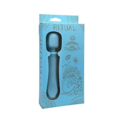 Personal Massagers Ritual Euphoria Rechargeable Silicone Wand Vibe Blue