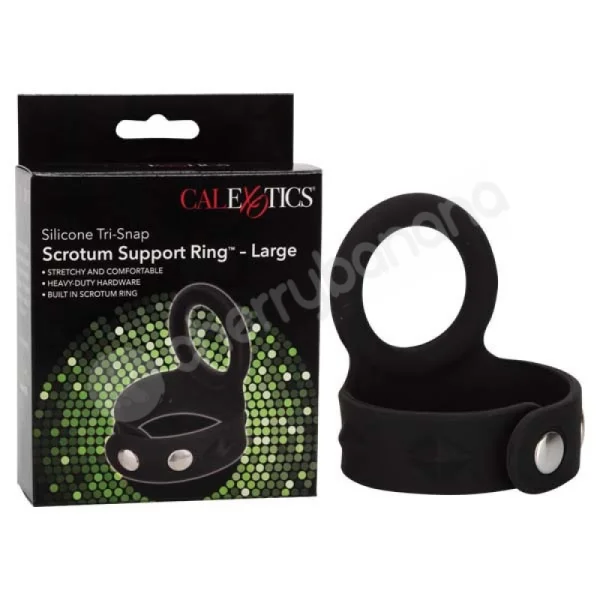 Silicone Tri-Snap Scrotum Support Ring - Large