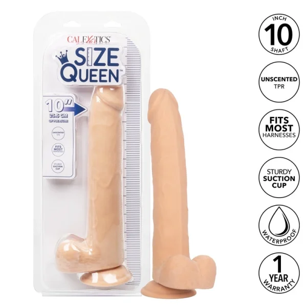 Calexotics Size Queen 10" Dildo Ivory — image 6 of 13