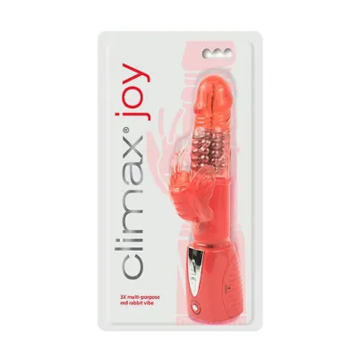 Climax Joy Rabbit Vibrator Red 9 2 Inch