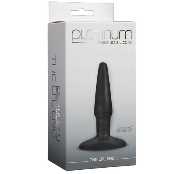 Platinum Premium Silicone The Li'l End Butt Plug - Charcoal — image 5 of 5