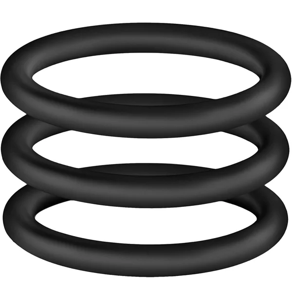 Performance VS3 Pure Premium Large Silicone Cock Rings By Blush Novelties - Black — image 18 of 22