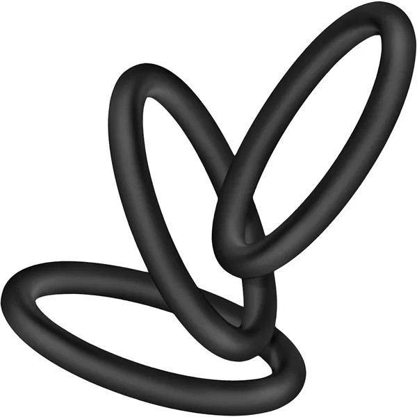 Performance VS3 Pure Premium Large Silicone Cock Rings By Blush Novelties - Black — image 19 of 22
