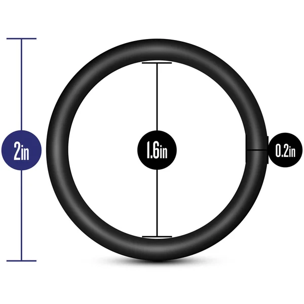 Performance VS3 Pure Premium Large Silicone Cock Rings By Blush Novelties - Black — image 20 of 22