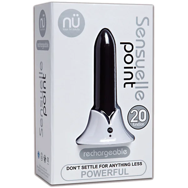 Point 20 Function Rechargeable Silicone Waterproof Bullet Vibrator By Nu Sensuelle - Black — image 7 of 7