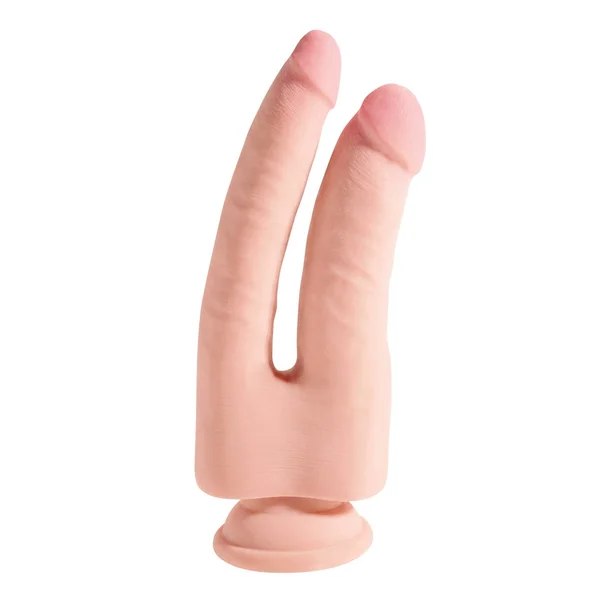 King Cock Plus 9.5" Triple Density Double Penetrator Dildo With Suction Cup Base - Vanilla — image 13 of 17
