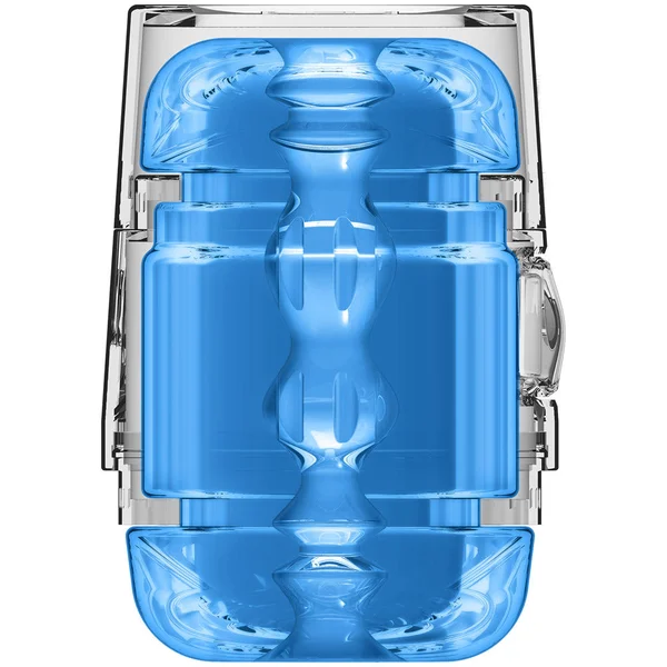 Main Squeeze Pop Off Optix Compact Penis Masturbator by Doc Johnson - Crystal Blue — image 11 of 13