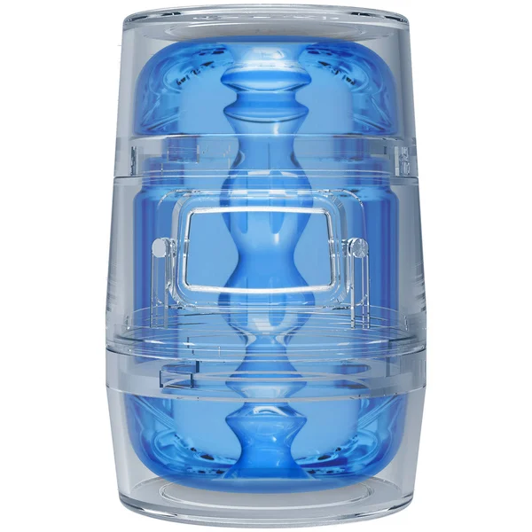 Main Squeeze Pop Off Optix Compact Penis Masturbator by Doc Johnson - Crystal Blue — image 10 of 13