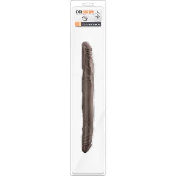 Dr. Skin 14 Inch Double Dildo by Blush - Chocolate — image 9 of 13