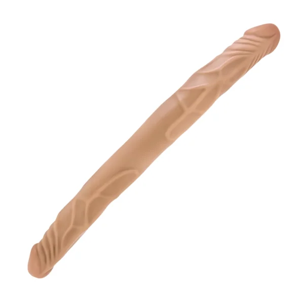 Dr. Skin 14 Inch Double Dildo by Blush - Chocolate — image 13 of 13