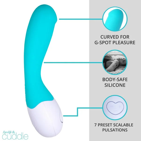 Lovelife Cuddle Rechargeable Silicone G-Spot Vibrator - Turquoise — image 7 of 13