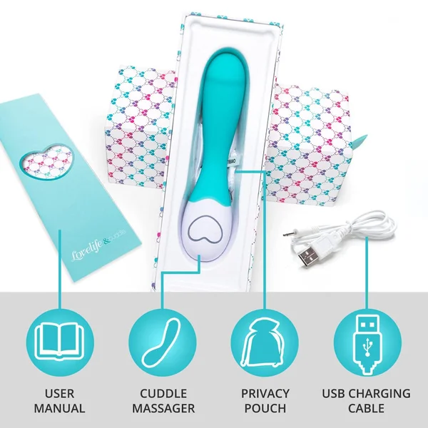 Lovelife Cuddle Rechargeable Silicone G-Spot Vibrator - Turquoise — image 8 of 13