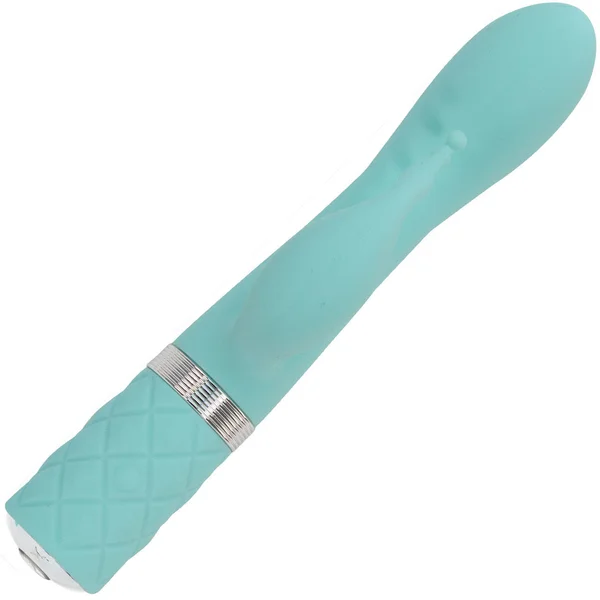 Pillow Talk Kinky Silicone Waterproof Rechargeable Dual Stimulation Vibrator - Teal — image 9 of 12