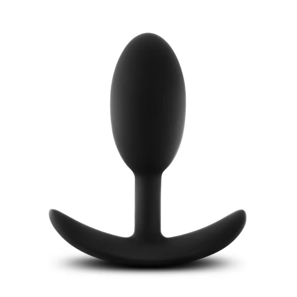 Anal Adventures Platinum - Silicone Vibra Slim Plug - Medium - Black