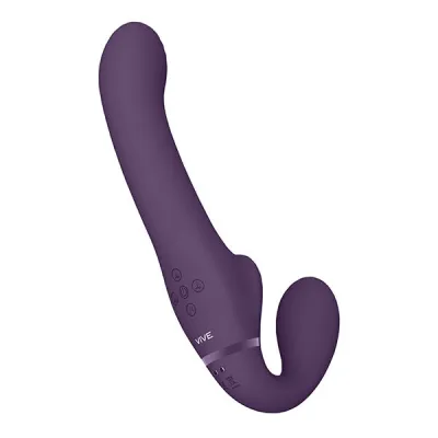 Vive Ai Triple Action Dual Vibrating Airwave Tickler Strapless Strap On