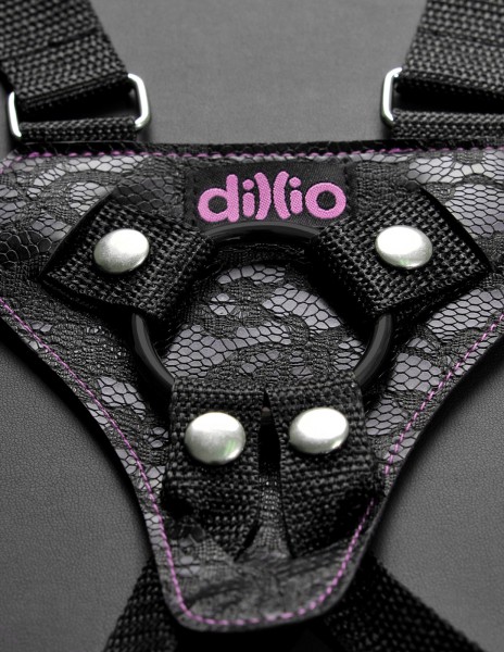 6'' Strap-On Pink Harness Set