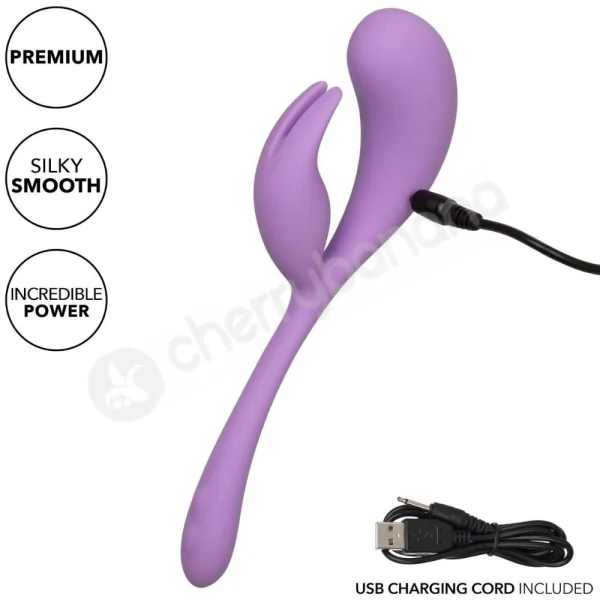 Elle Liquid Silicone Dual Flicker Flexible & Pliable Premium Vibrator